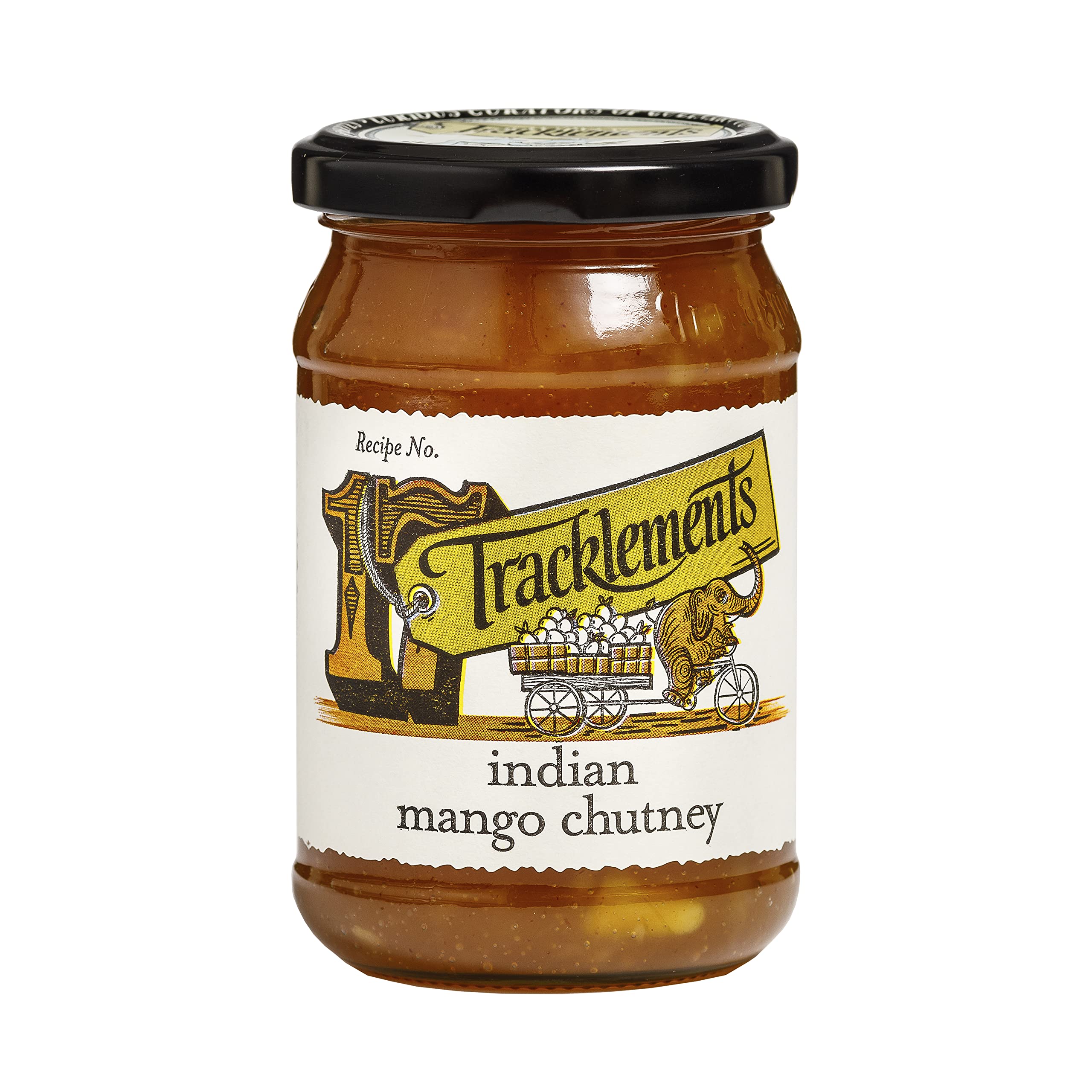 Tracklements Indian Mango Chutney, The Ideal Condiment for Curries and Coronation Chicken or Partnered with Poppadoms or Indian Bread, Gluten Free, Vegetarian Friendly and Vegan Friendly, 335g Jar