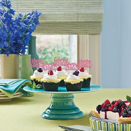 Miniatura 5 de 24 piezas de decoración para cupcakes con purpurina para celebración, cumpleaños, decoración para baby shower, niños, suministros de decoración de