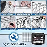 Vista 6 de Panel solar de 6 pulgadas x 50 pies, protector de aves para paneles solares con 50 sujetadores de acero inoxidable, rollo de alambre de malla