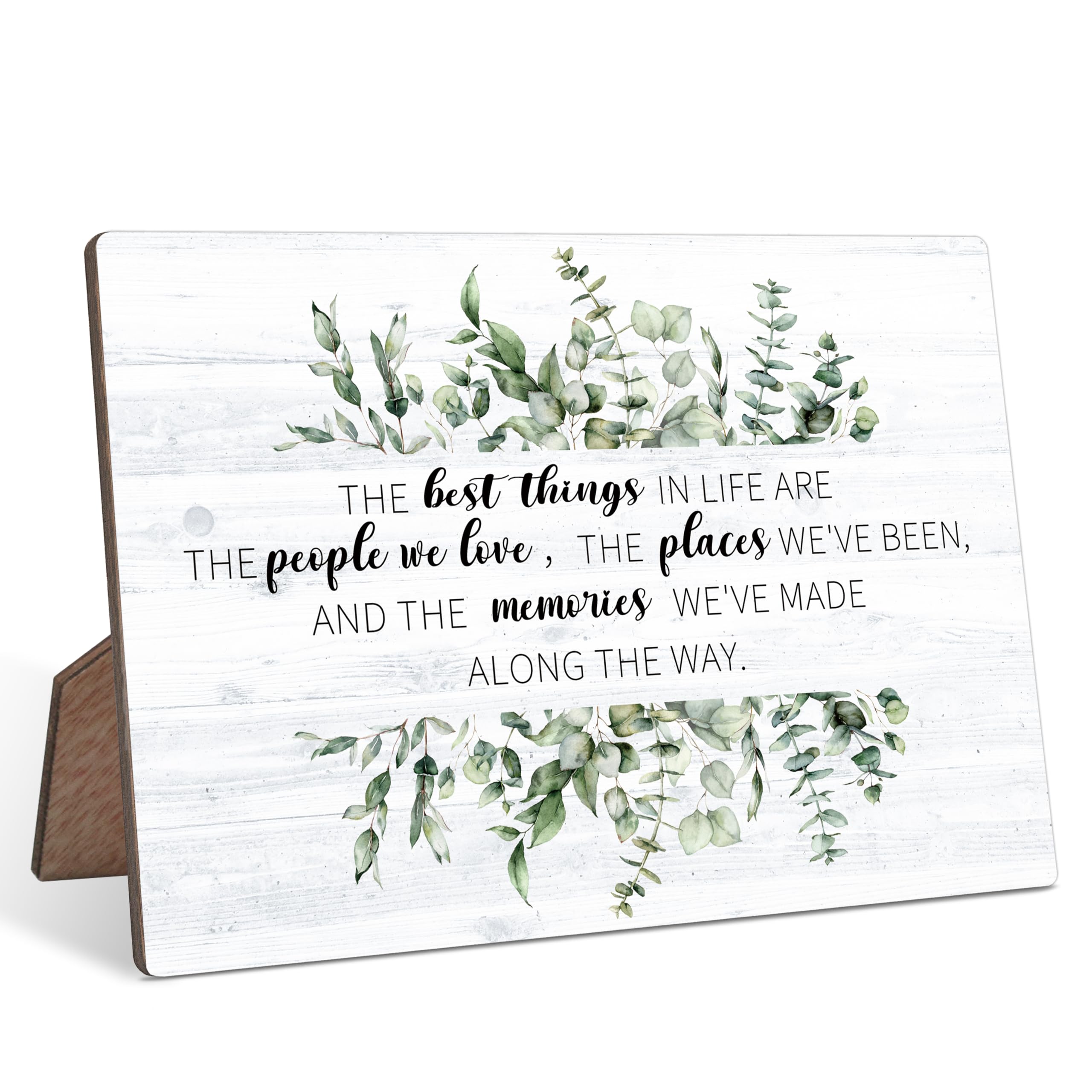 Inspirational Quotes Office Decor, 5"x7" Eucalyptus Wooden Table Top Sign, Desk Decor for Office Cubicle, Motivational Wall Decor for Home Office