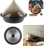 COOK CONCEPT Tajine en Fonte d'Aluminium Antiadhésif 30 cm Taupe - 2