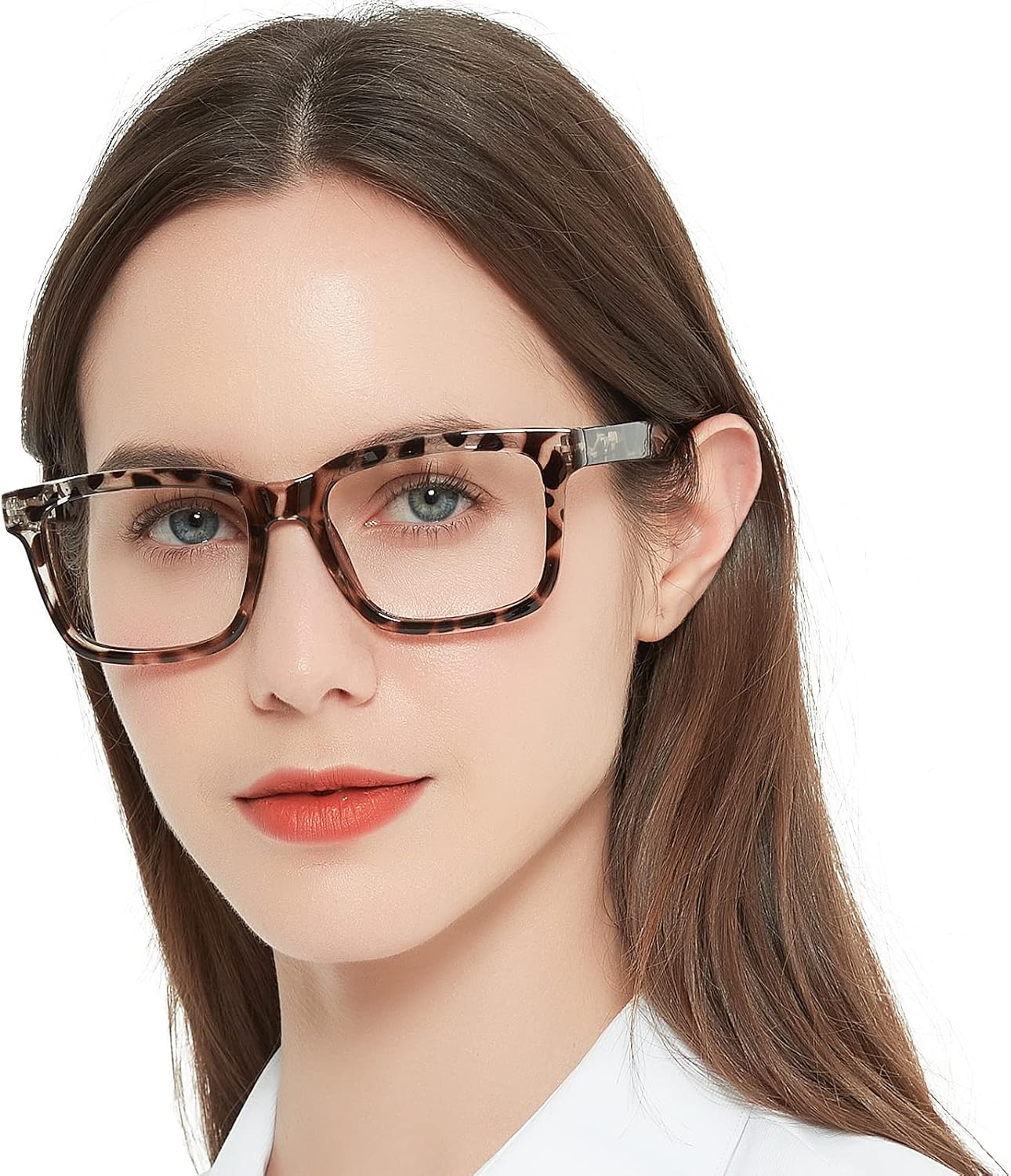 Large Reading Glasses Women Trendy Thick Square Readers 1.0 1.25 1.5 1.75 2.0 to 4.0 5.0 6.0 Spring Hinge Grey Tortoise 2.25 x