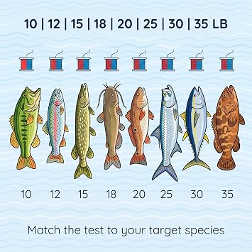 Colored Monofilament Fishing Line, Red Blue Two-Tone, 300/500/1000yds, 10-35lb Test, High Contrast Bite Detection, Abrasion Resistant Low Memory for Freshwater Saltwater