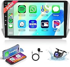 2G+64G Android Autoradio 2 Din pour Peugeot 2008 208 2012-2018 avec sans Fil Apple Carplay Android Auto GPS Navi WiFi 10.1 Pouces Autoradio avec Mirror Link Bluetooth FM/RDS/Dab/SWC Caméra de Recul