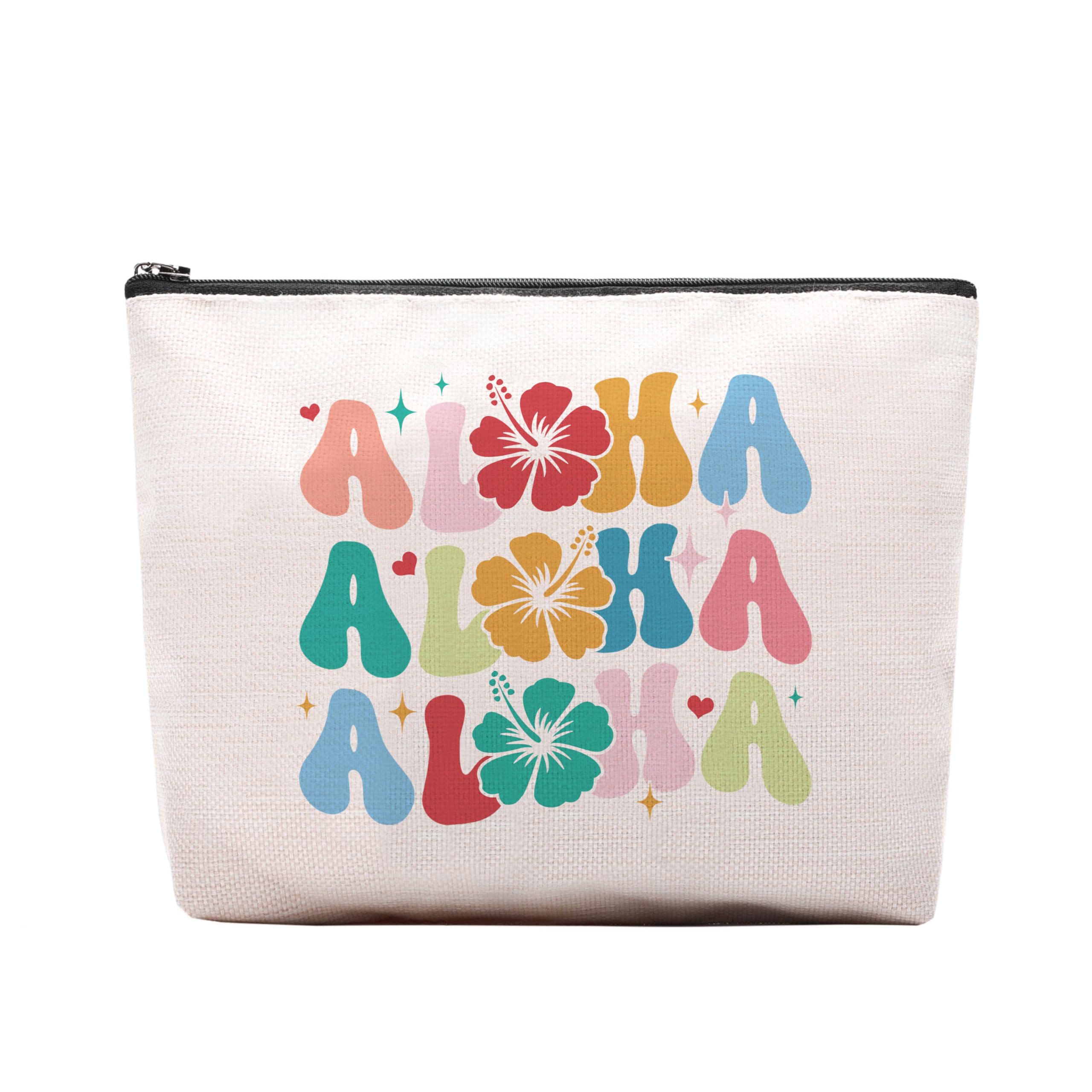 Hawaii Makeup Bag, Hawaii Gifts For Women Men, Sea Island Makeup Pouch, Travel Toiletry Bag With Zipper, Birthday Graduation Christmas Gifts For Women Mom Sister Best Friend Bestie Her