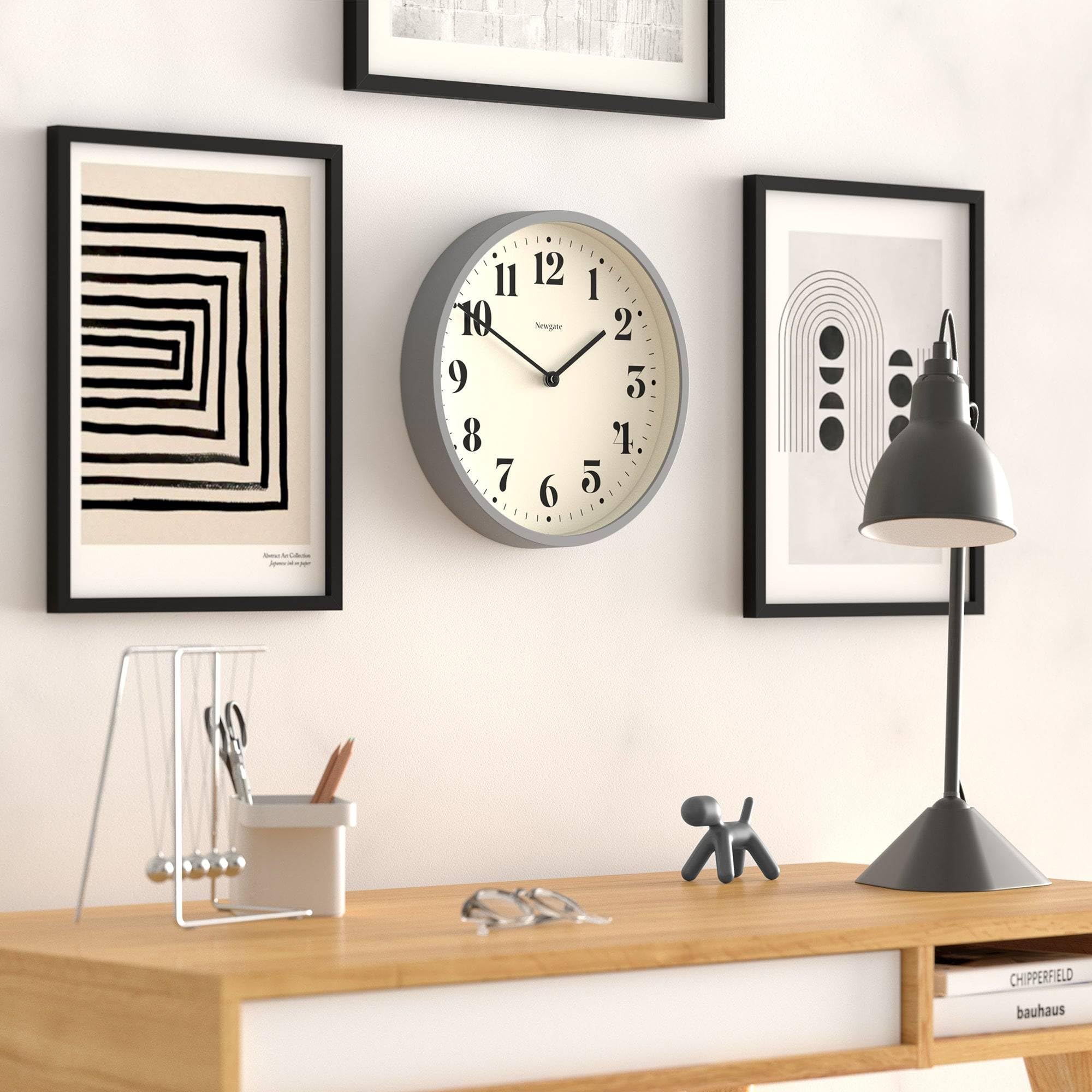 Amazon.com: NEWGATE® Number Four Theatre Wall Clock | Modern Round