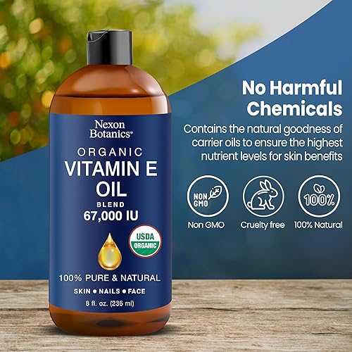 Miniatura 5 de Nexon Botanics Mezcla de aceite orgánico de vitamina E 67000 UI  8 onzas líquidas  Aceite de vitamina E para la piel, cicatrices y cara  Hecho de