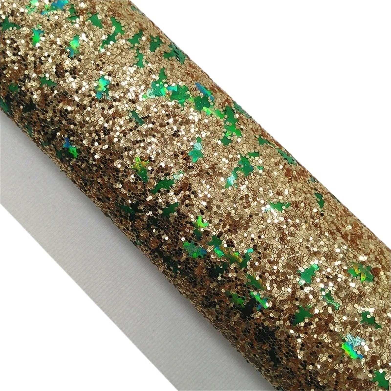 Sparkle PU Leather Fabric Chunky Glitter Faux Vinyl Fabric with Felt Backing Leather Sheets for Earrings Bows DIY Craft 21X29CM