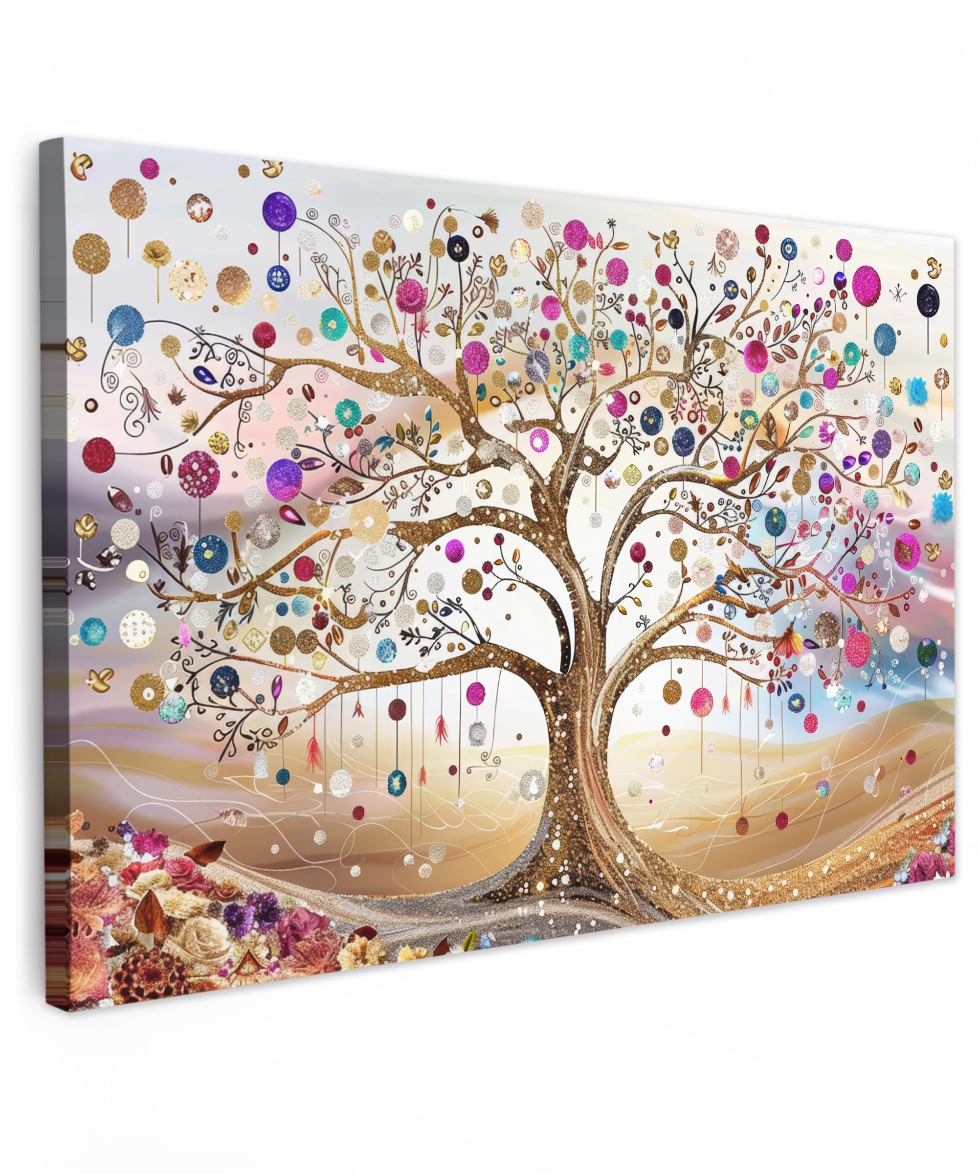 MuchoWow© Cuadros Decoracion Salon Modernos 120x80 cm para Dormitorios Cuadro Decorativos de Salon Lienzos Decorativo Pared Decoracion Dormitorio Matrimonio Arbol de la vida - Abstracto