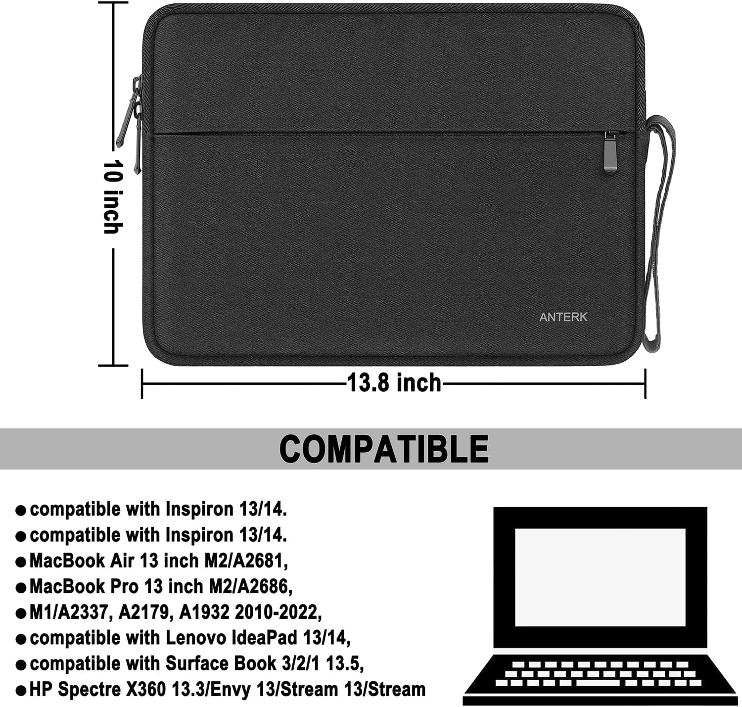 Laptophülle 14 Zoll, Wasserdicht Reise Computer Cover 14 Pink - Bild 25 von 63