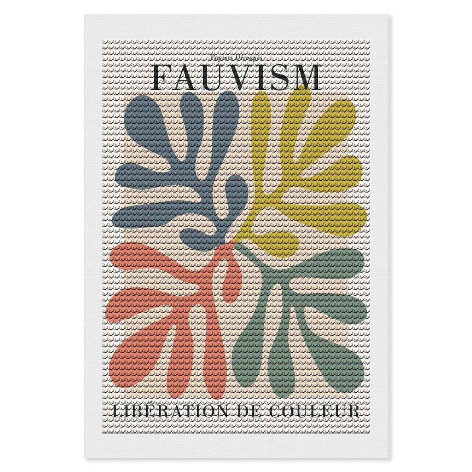 Junmoney Fauvism Art Print Diamond Art Canvas 8"x12", for Adults, Pleasing Wall Art Project, Modern Decor, Gift Idea, Nice Detail and Sparkle