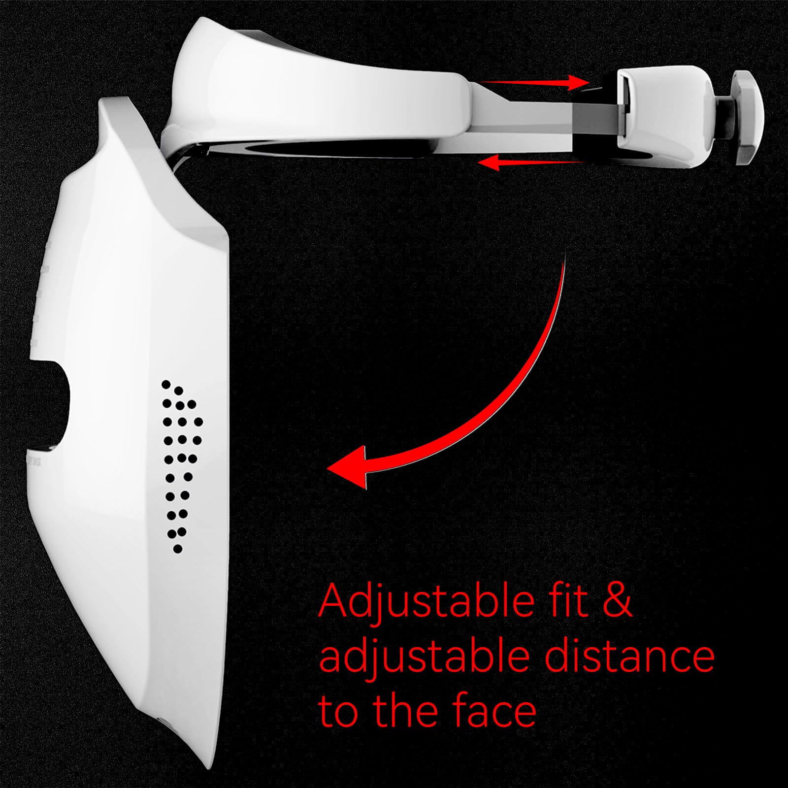 Nualux Red Light Therapy Led Facial Mask-Photons Facial Skin Care Machine LED Beauty Mask Therapy Machine -HK207