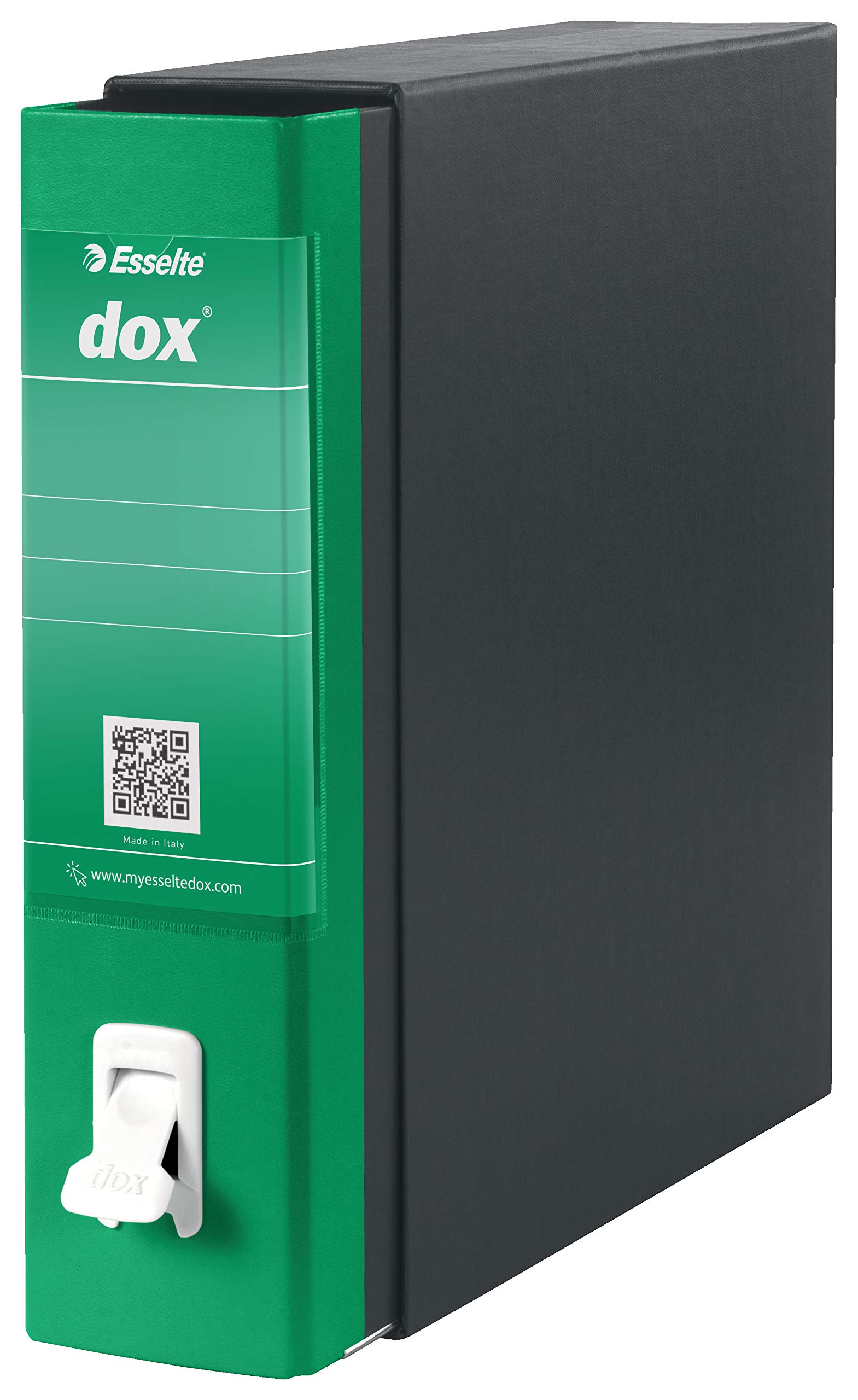 Esselte TriDox Classic, Dox2 Confezione da 3 Raccoglitori con Meccanismo a Leva in Formato Protocollo, 8,5 cm x 35,2 cm x 28,8 cm, Blu, Rosso e Verde
