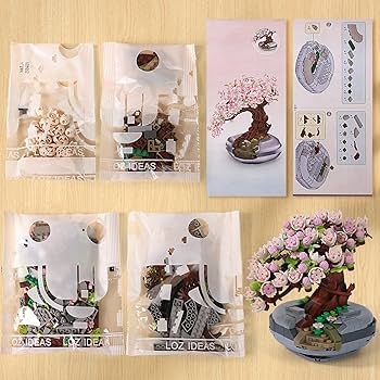 Amazon.com: ZIYOSTAR Mini Bricks Cherry Blossoms Plant Building
