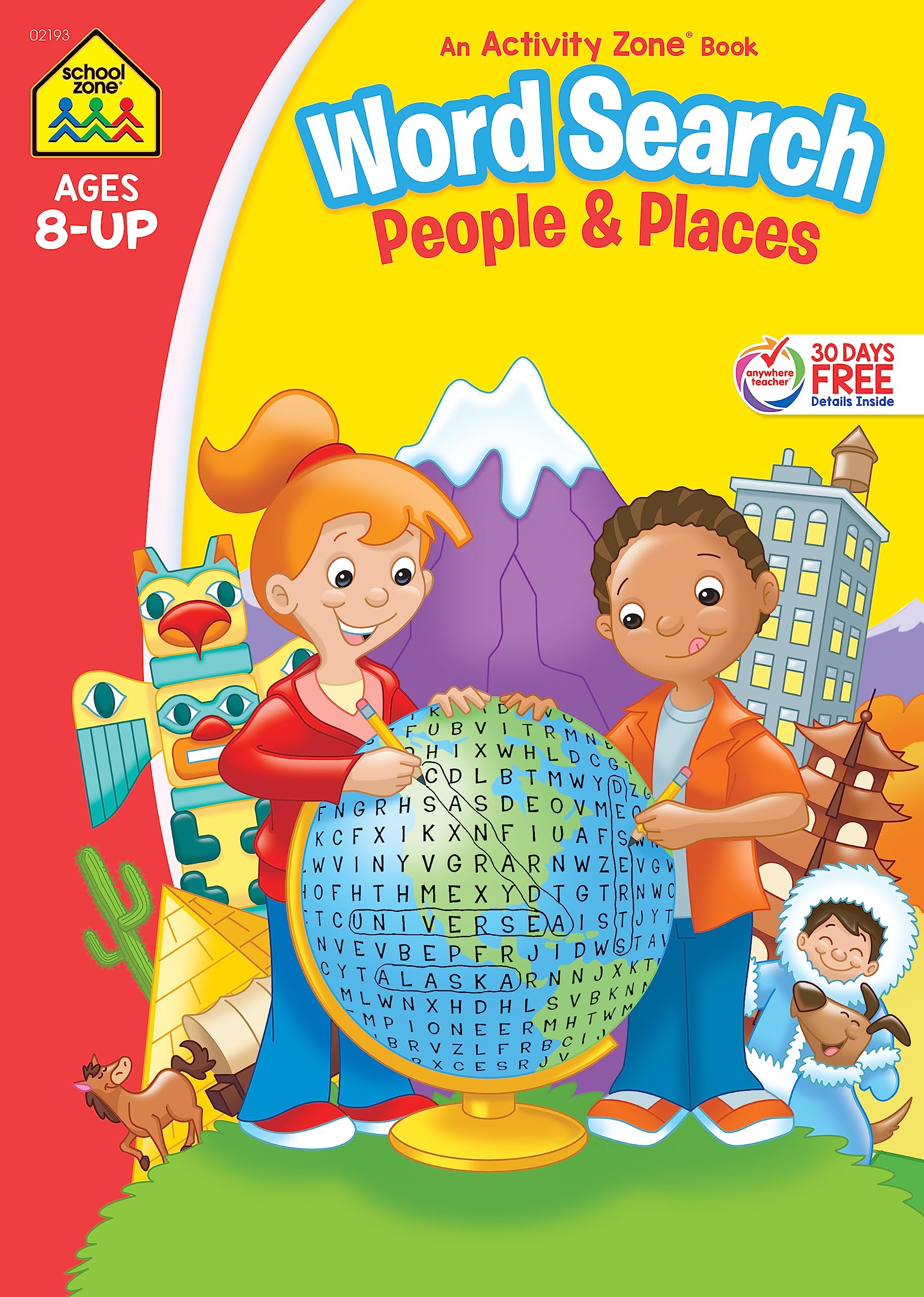 School Zone Word Search People & Places Workbook: 32 Pages, 2nd Grade, 3rd Grade, Word Puzzles, Vocabulary, History, Geography, Ages 8+ (Activity Zone Book Series) Paperback – February 15, 2013