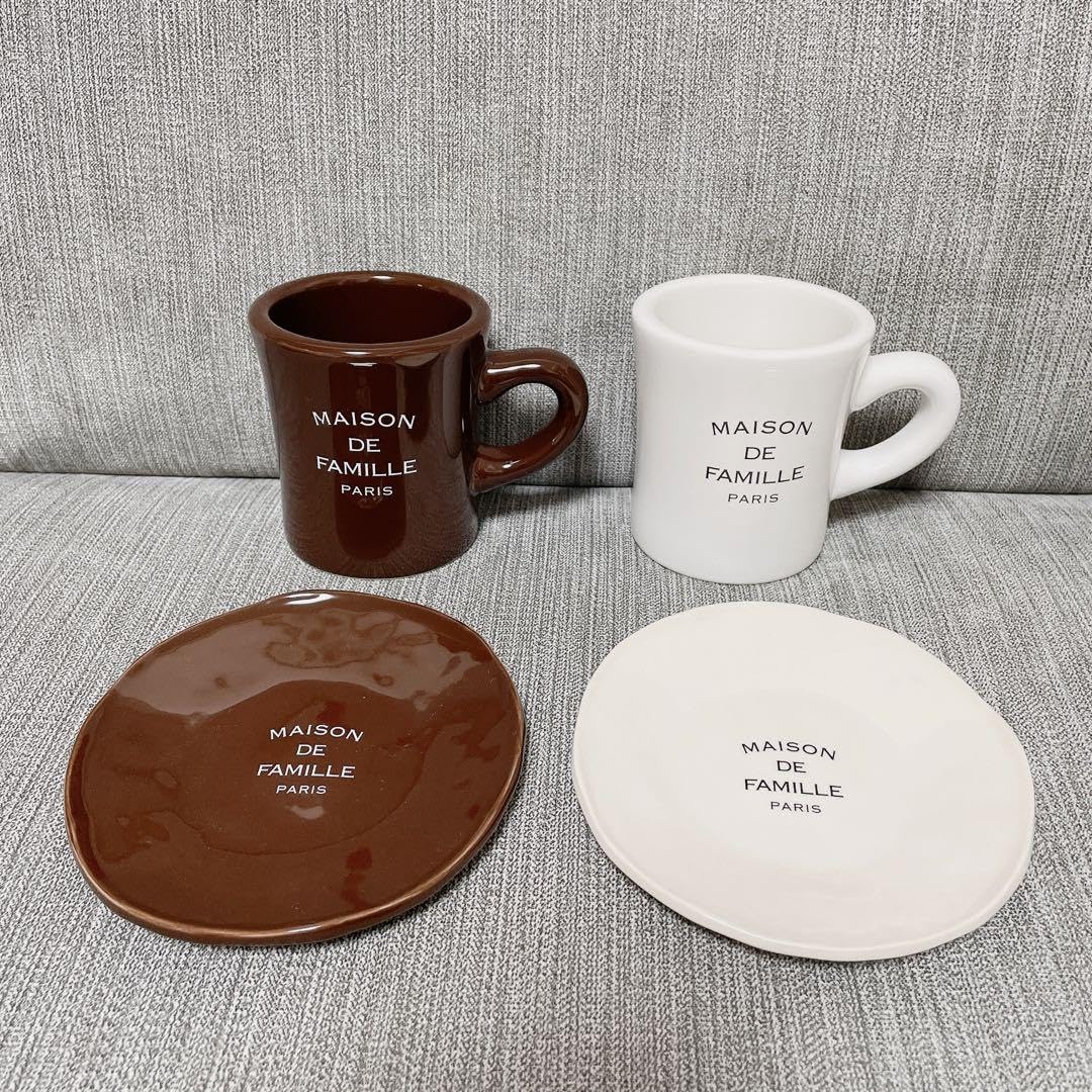 Amazon.co.jp: Maison de FAMILLE マグカップ プレート ペア 2個セット