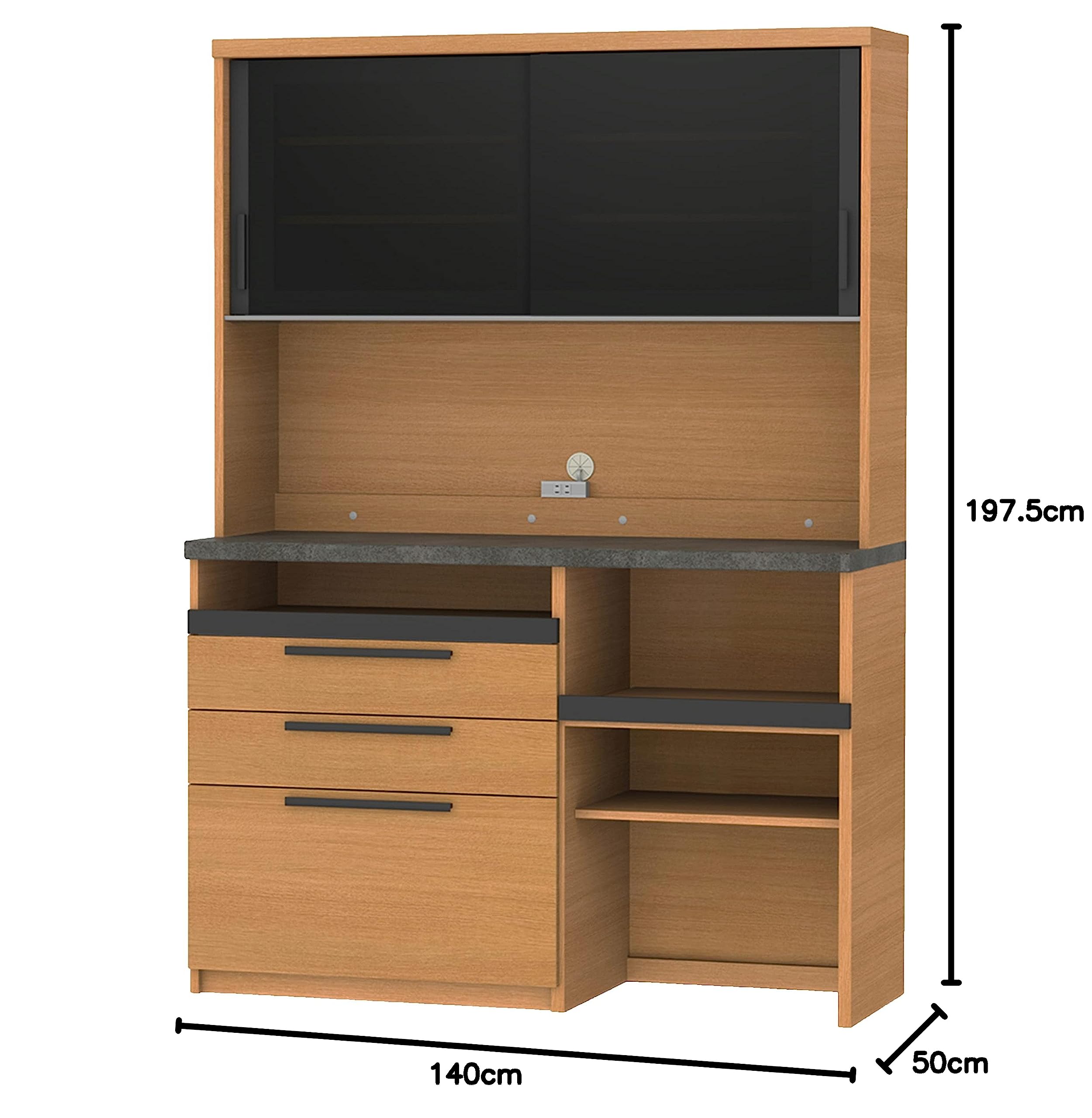 タイムセール⭐️SY-1400R パモウナ キッチンカウンター レンジ台 Amazon.co.jp: パモウナ(Pamouna) 食器棚 キッチンボード 幅150