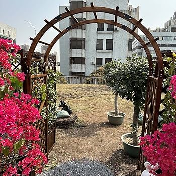 ガーデンアーチ　ローズアーチ　エクステリア　木製 Amazon.co.jp: ガーデンアーチ 木製 耐久性の ローズ パーゴラ