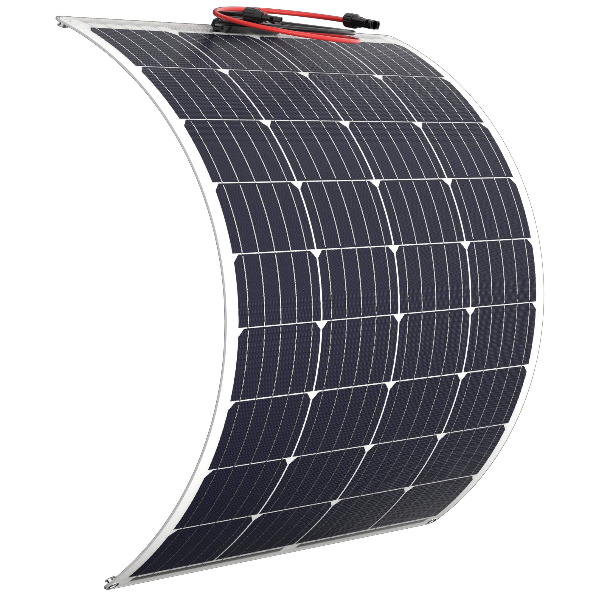 Solar Panel 100 Watt Flexible - Updated 12V Off Grid RV Solar Panel for Marine RV Boat Cabin Van Car Uneven Surfaces Heav...