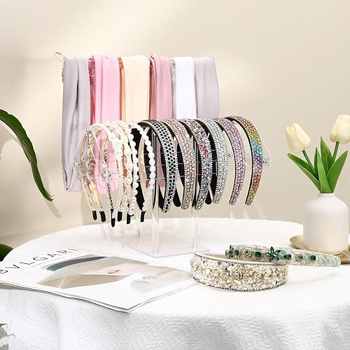 Miniatura 7 de Soporte para la diadema, organizador de diadema, soporte para la diadema, organizador de accesorios para el cabello, estante de almacenamiento para