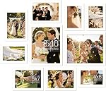 upsimples Picture Frames, 10 Pack Gallery Wall Frame Set with Two 8x10, Four 5x7, Four 4x6, Photo Frames for Wall Gallery Decor, Hanging or Tabletop Display, Clear Glass Front, Black