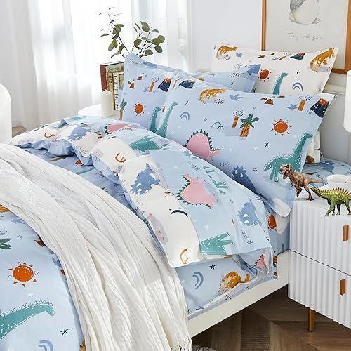 Miniatura 7 de Brandream Juego de funda de edredón para niños, tamaño individualindividual XL, 100% algodón orgánico, 2 piezas, juego de funda de edredón para