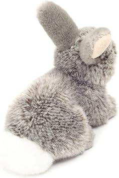 Teddy Hermann 93701 Grey Sitting Rabbit 18 cm Soft Toy