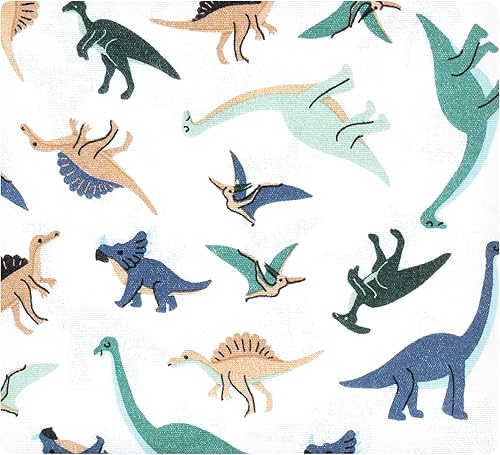 Miniatura 3 de Hudson Baby Paquete de 7 mantas unisex de franela de algodón para bebé, Dino Friends, talla única