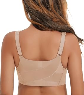 Women's Front Closure Full Coverage Back Support Posture Bra Wireless Comfy