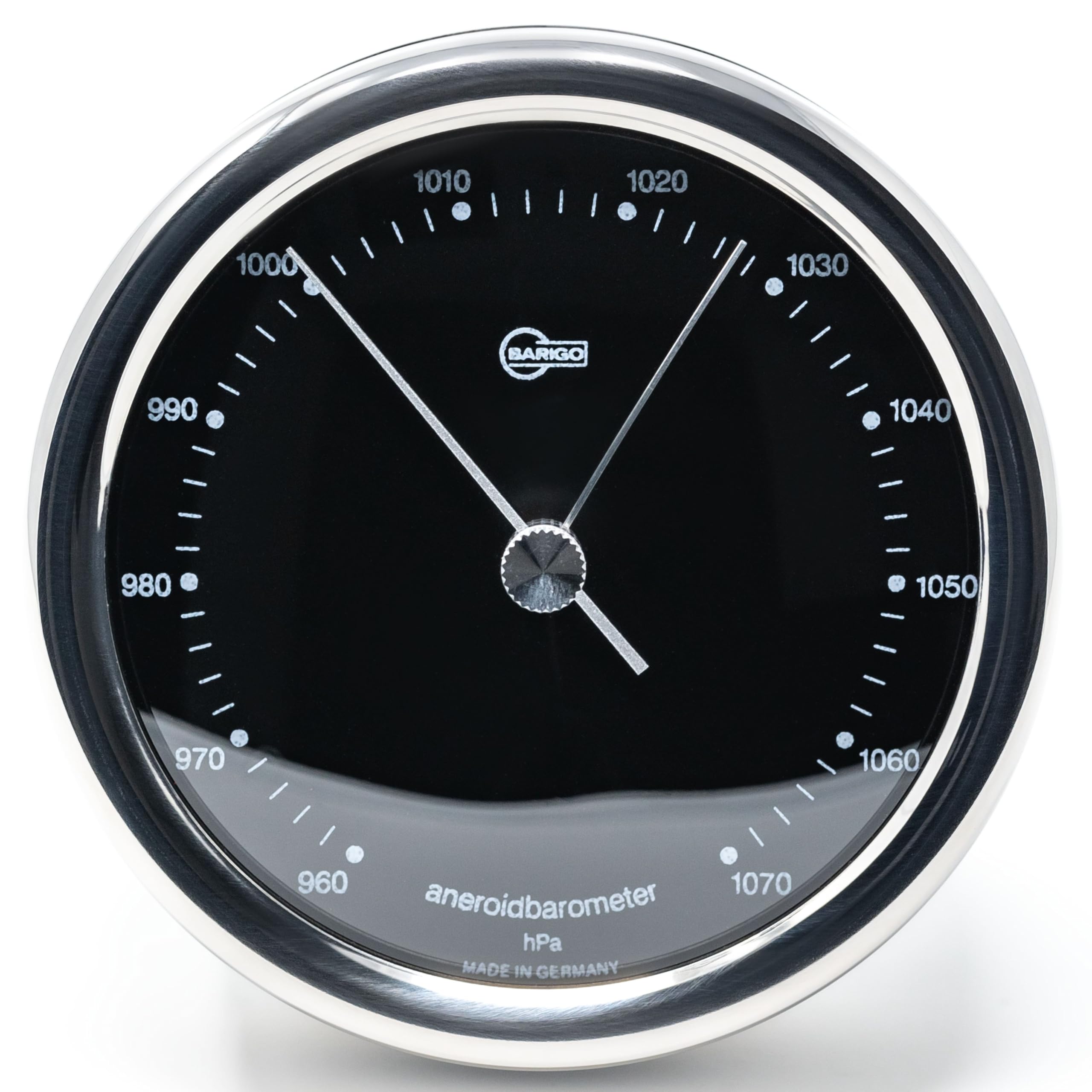 BARIGO 823 RFPO.06 ORION barometro 100 x 35 mm – con cassa in acciaio inox lucidato – quadrante nero