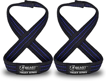 Figure 8 Lifting Strap- Strongman 10-14" Deadlift Straps- True Grip Support & Heavy Duty Wrist Straps for Weightlifting Women Men- Hand Straps for Weight Lifting Figure 8 Straps for Gym Workout