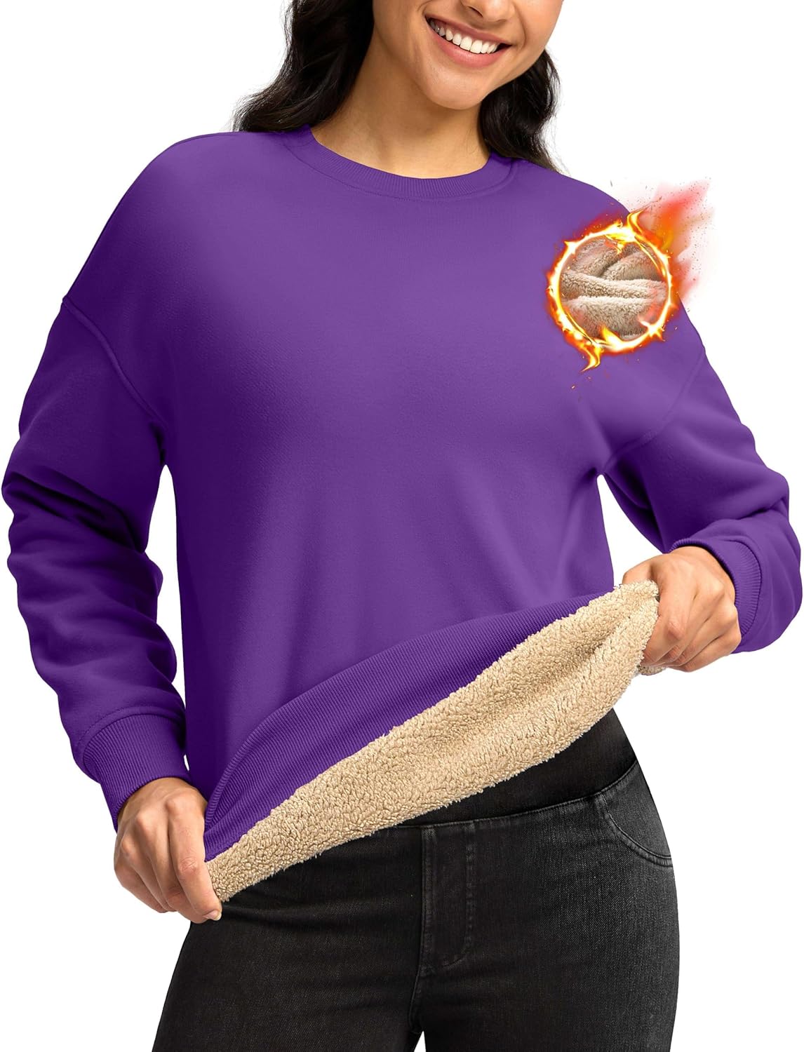 G Gradual Sherpa Sweatshirt for Women Fleece Sweatshirts Crewneck Pullover Warm Sweaters for Winter G Gradual Sherpa Sweatshirt for Women Fleece Sweatshirts Crewneck Pullover Warm Sweaters for Winter