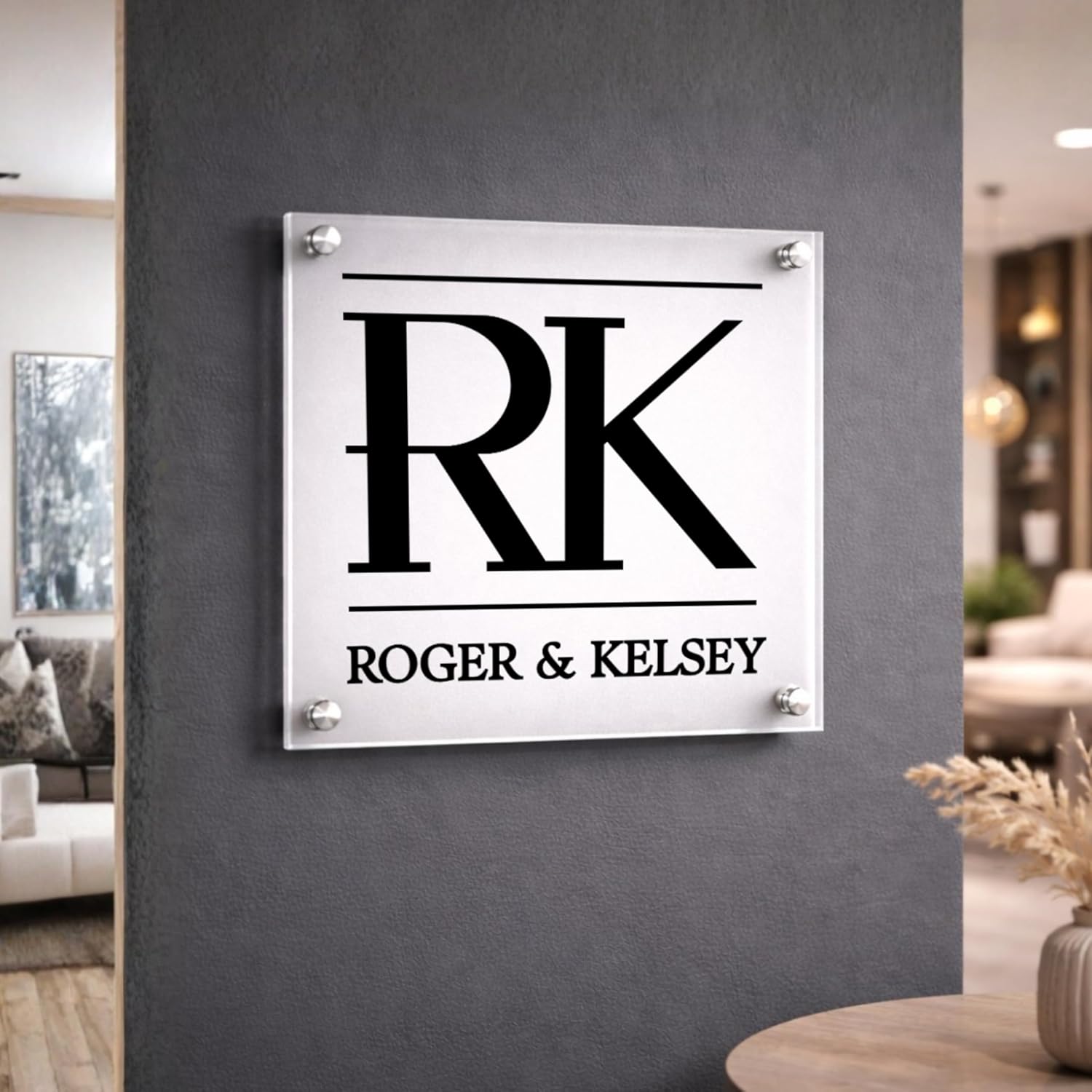 Personalized Acrylic Logo Sign - Clear Business Plaque, Professional Office Wall Decor, Custom Acrylic Wall Plaque with Company Logo, Office Wall Sign