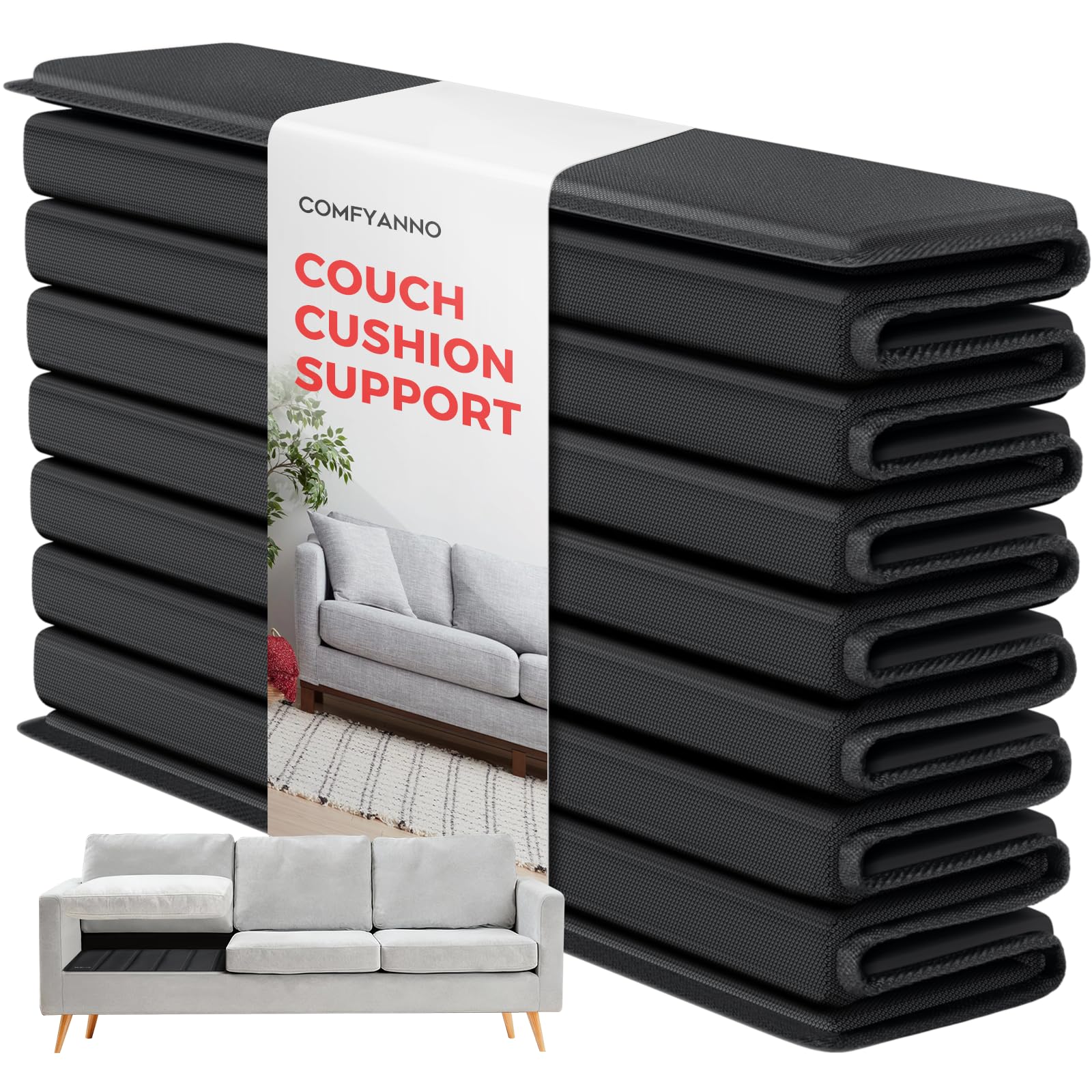 Photo 1 of Comfyanno Couch Cushion Support Board, Repairs Sagging 3-Seat Sofa, Ready to Use, 21.5" x 70", Heavy-Duty Solid Wood Board, Safe Corner, Sinking Couch & Sofa Fix Saver