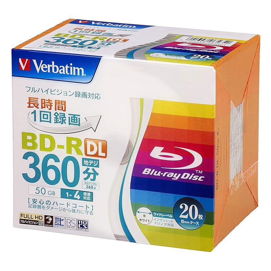 Verbatim BD-R DL 50GB 38枚 Amazon.com: Verbatim 50GB BD-R DL 50 Discs White Printerable