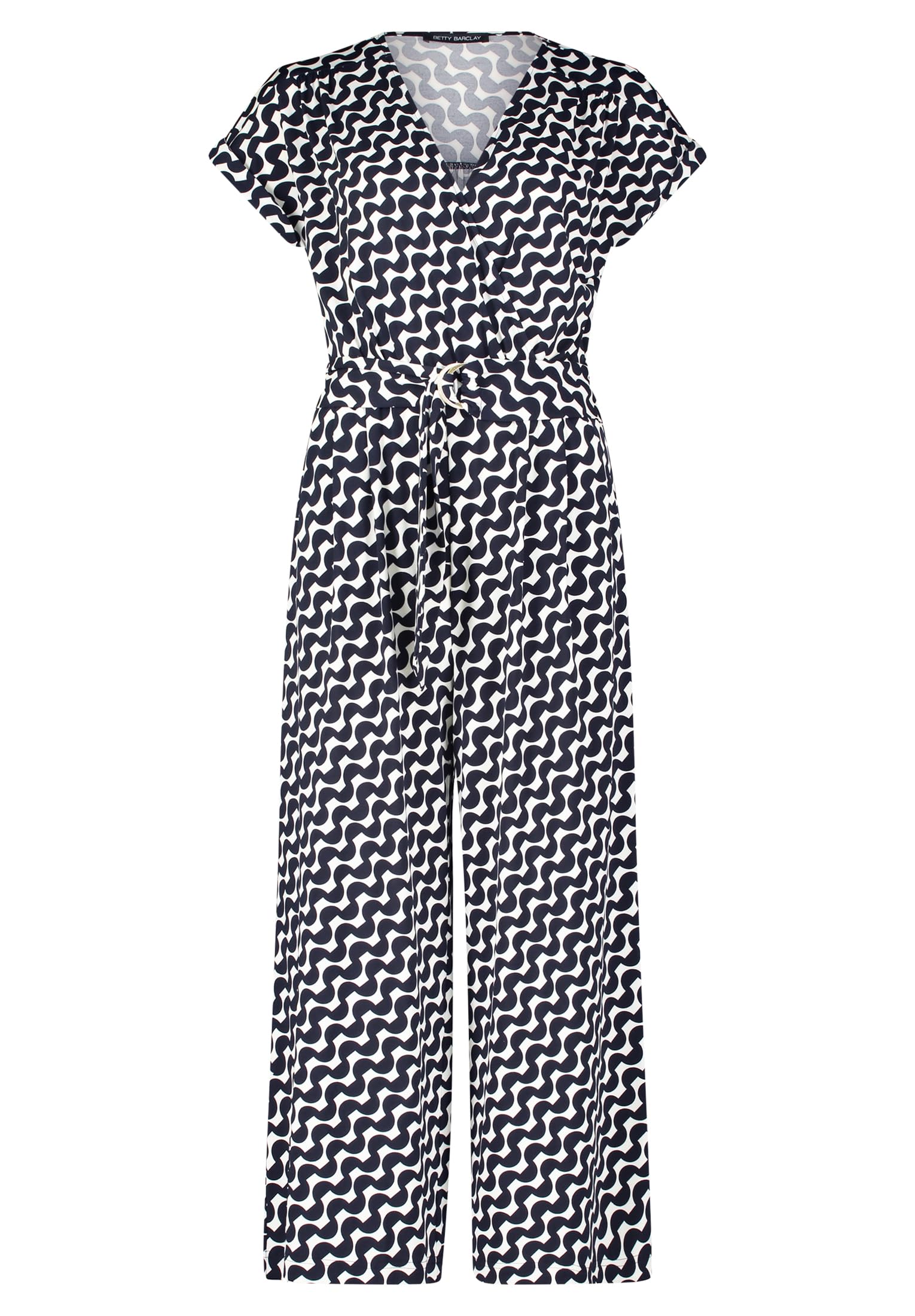 Betty Barclay Women's Jumpsuit, Dark Blue/Cream, 14