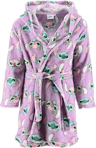 Disney Stitch y Angel Bata para Niñas, Batin de Estar por Casa Infantil, Diseño 