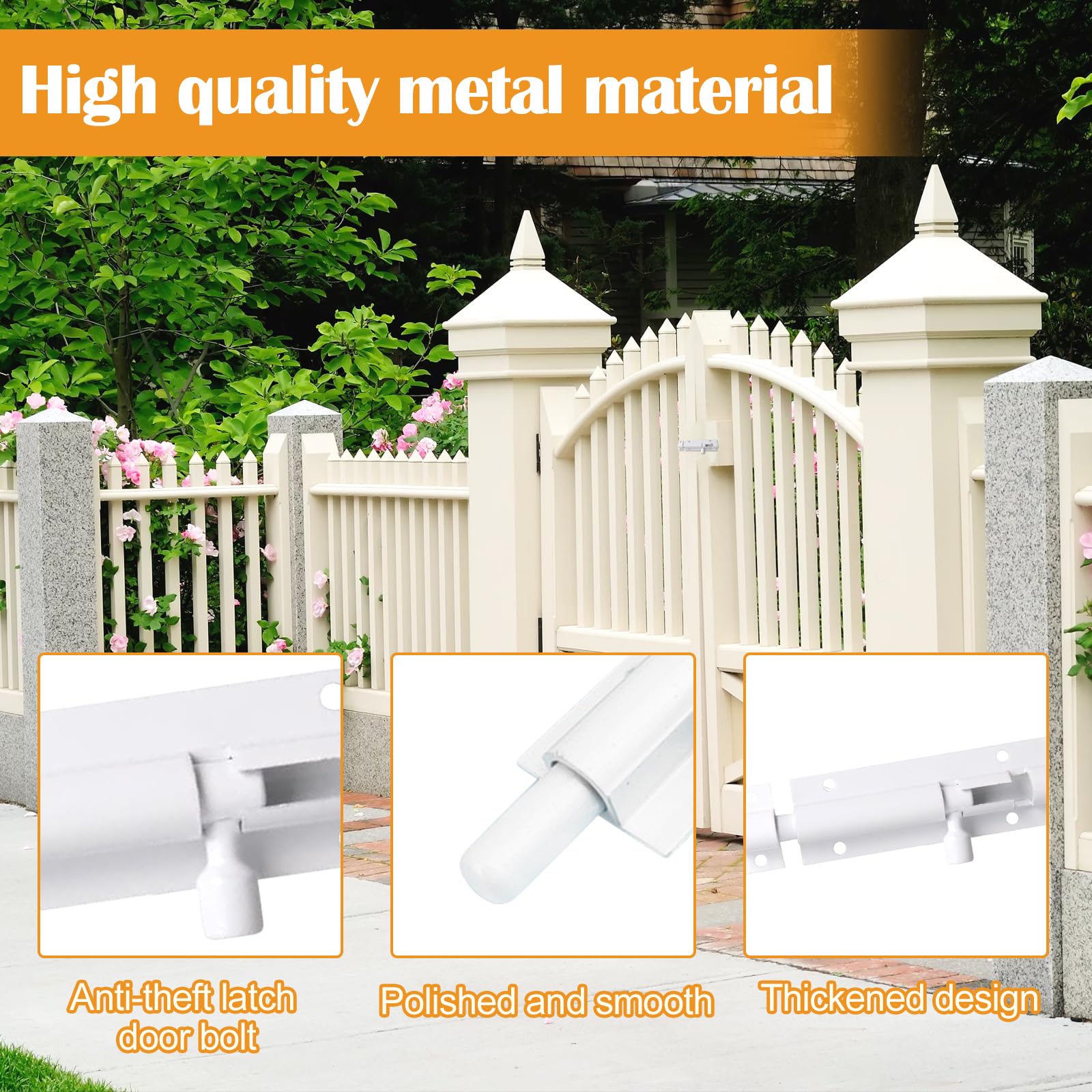 2 Pcs Boulons à Ressort, Loquet Coulissant Automatique, Boulon à