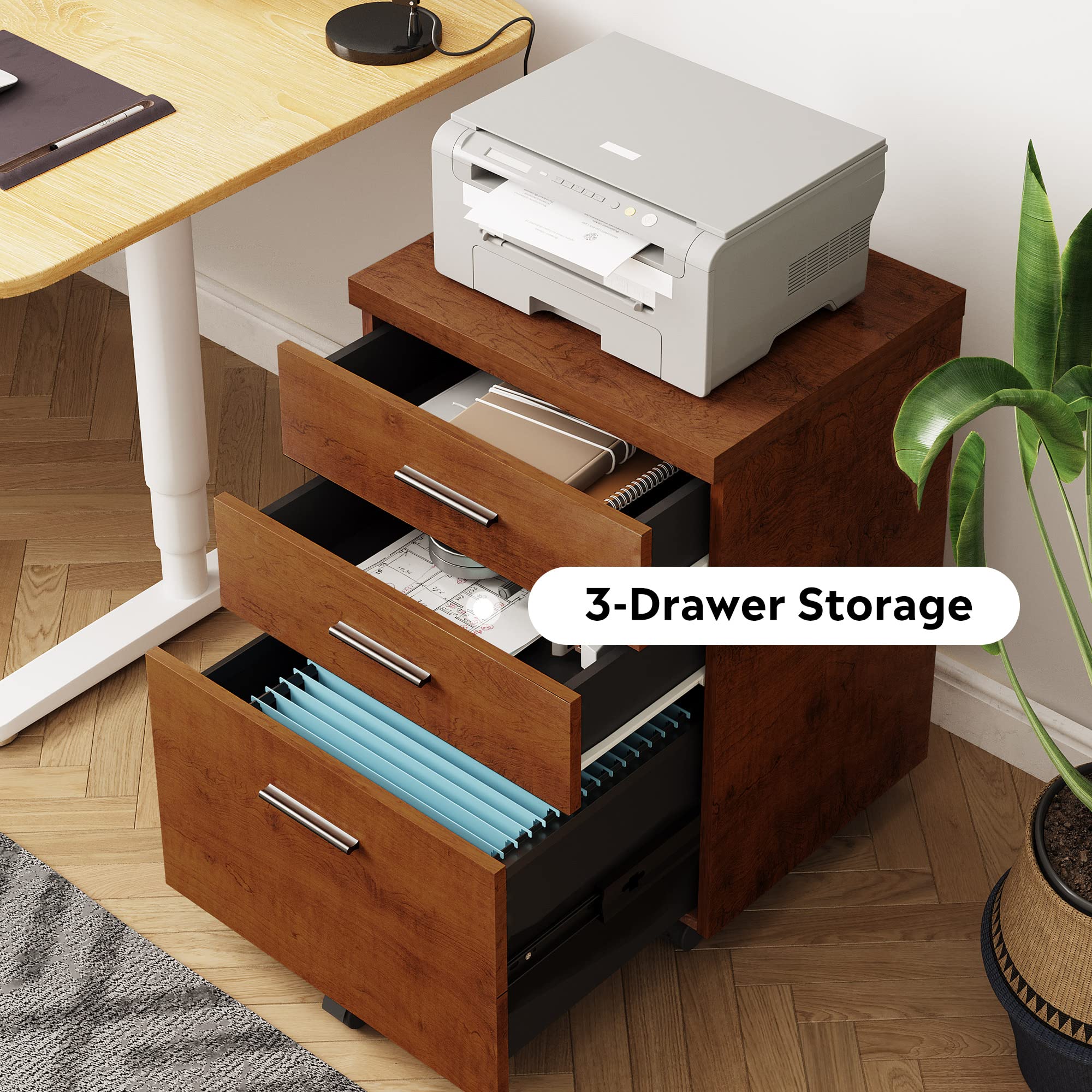Buy DEVAISE 3 Drawer Lateral File Under Desk, Wood Filing