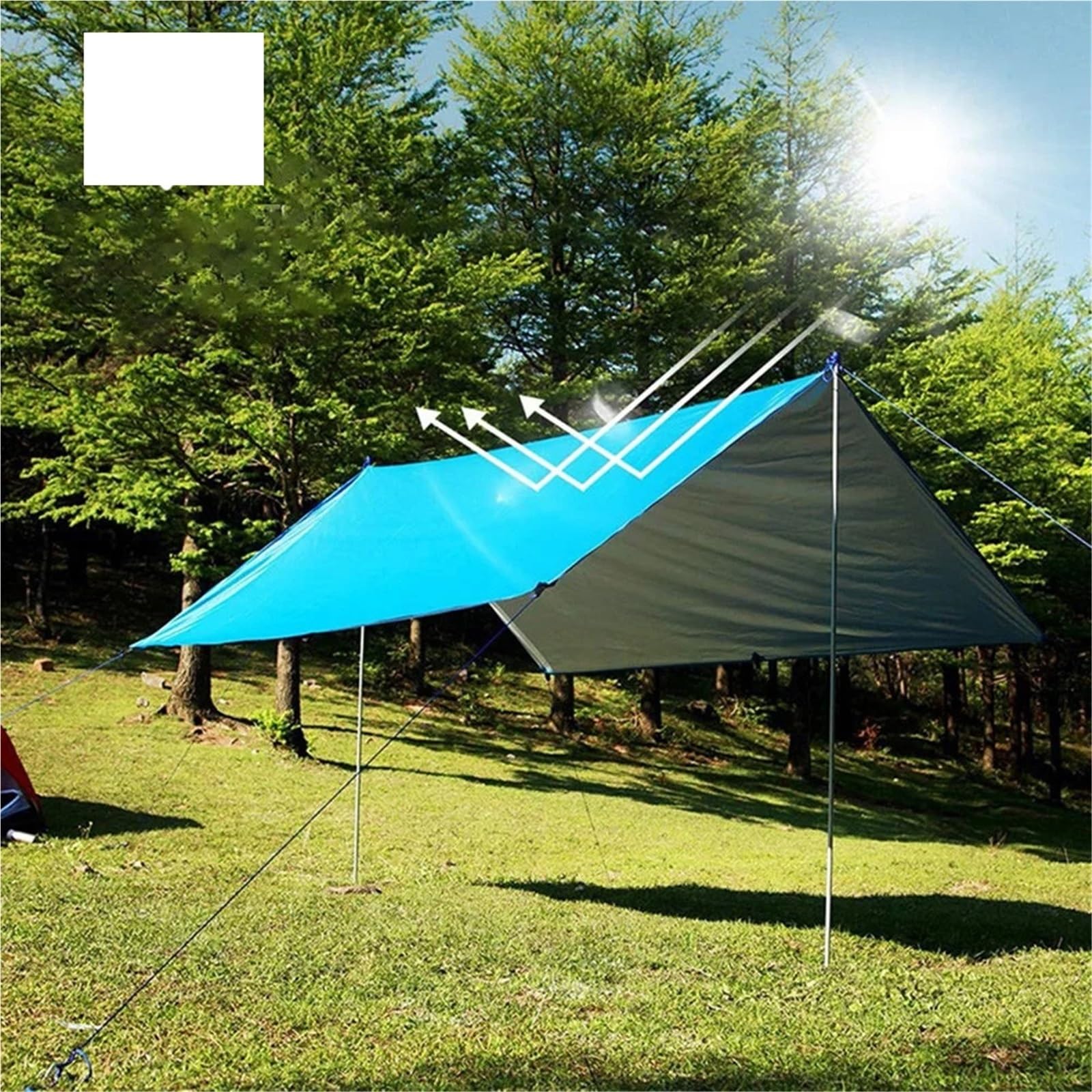 Teli per Tende da Campeggio 2 Pezzi Tende Tarp Pioggia Parasole Amache Riparo Campeggio Sopravvivenza Amache all'aperto Riparo Tende da Picnic Copertura a baldacchino(Orange)