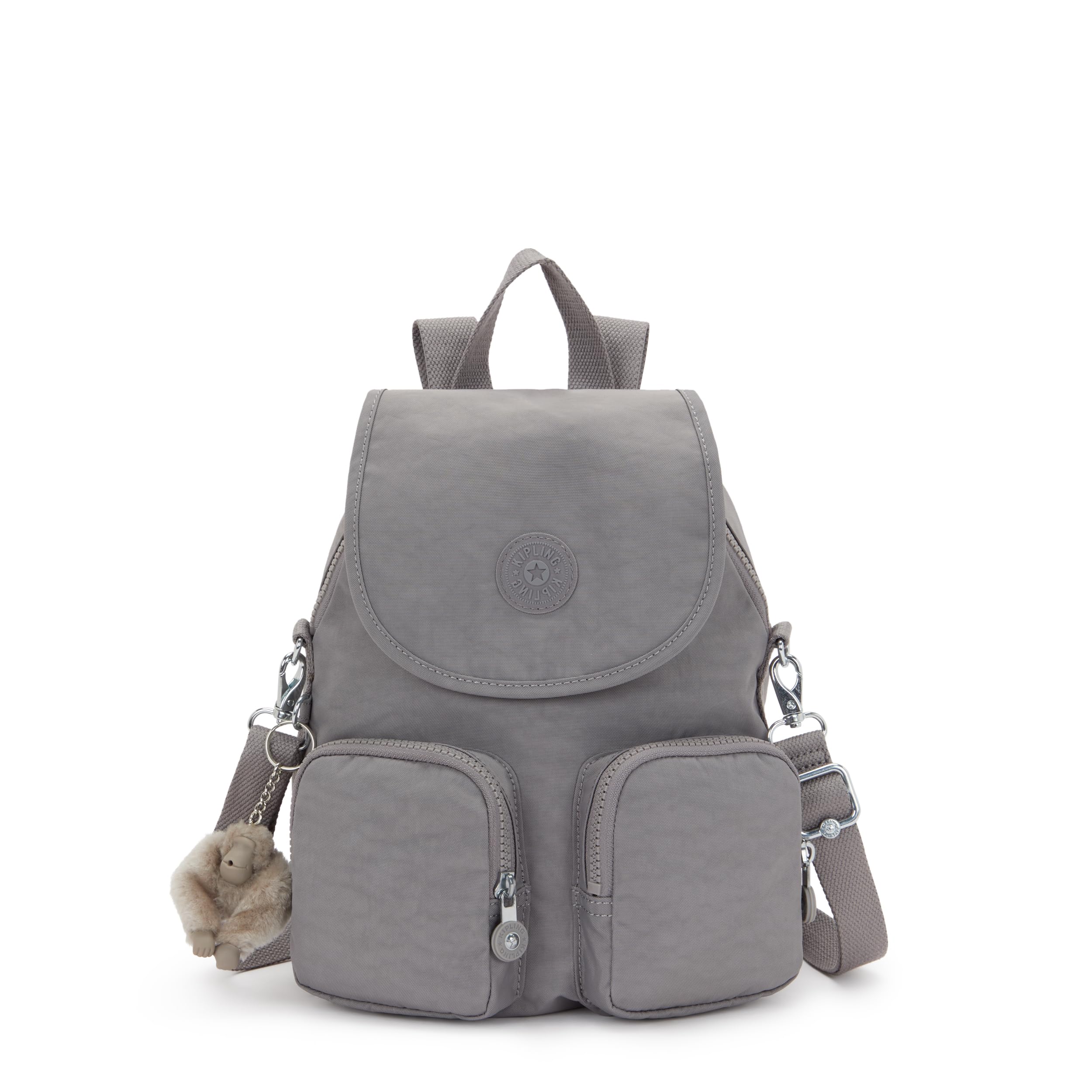 Kipling FIREFLY UP Small backpack (convertible to shoulderbag), Inviting Grey (Grey)