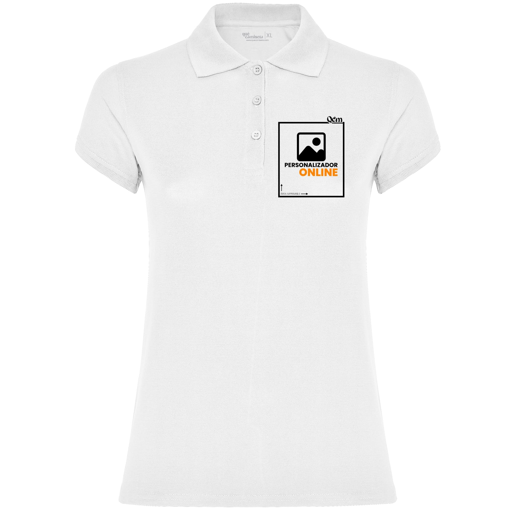 Polo Personalizado para Mujer | 100% Algodón Piqué 200G/M² | Manga Corta | Personaliza con Tu Texto O Logo para Trabajo O Eventos