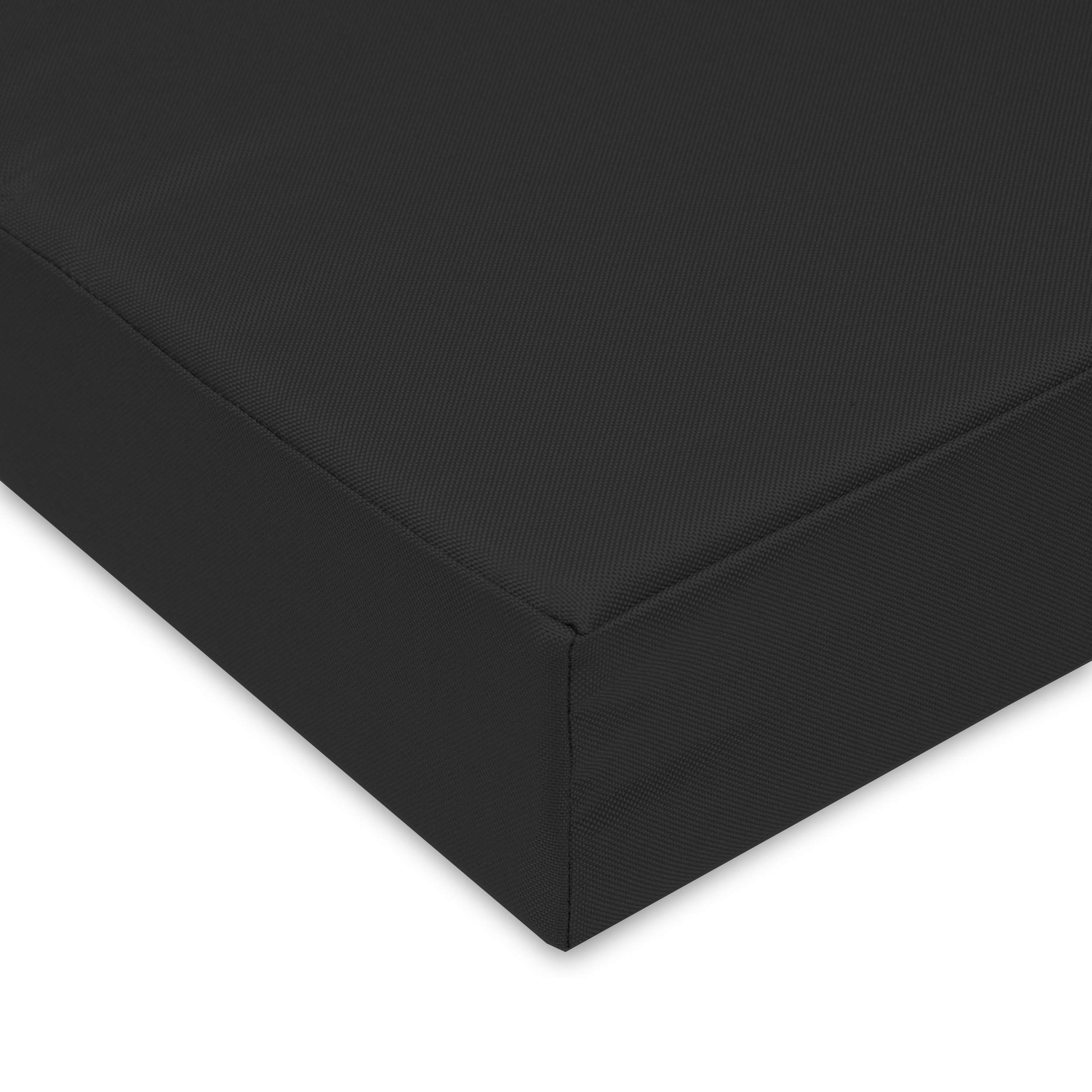 Materasso Cuscino per Bancale Divano Pallet 120x80 cm Impermeabile Nero