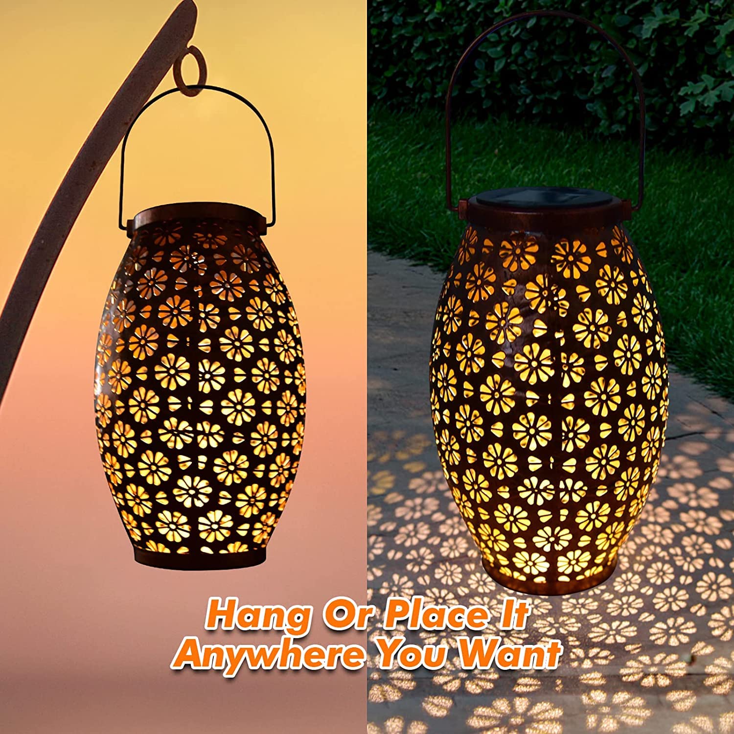 Lanterna Solare Da Giardino FOMYHEARD - LED Caldo, IP65 Impermeabile - Con Supporto, Decorazione Per Esterni - Foto 2