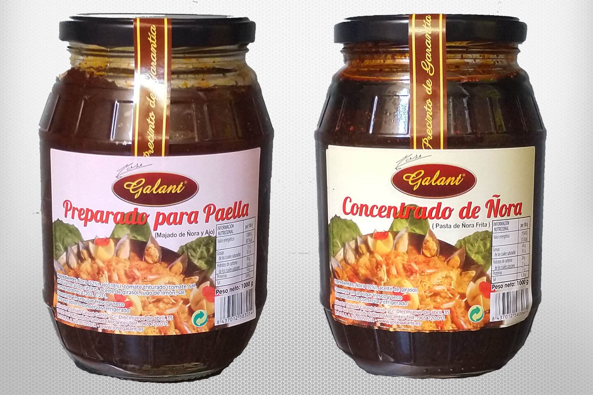 José Galant - Preparado para paella y Concentrado de ñora - 2 x 1000 g