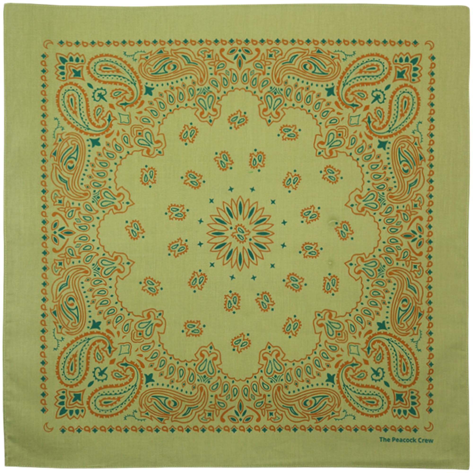 The Peacock Crew Premium Soft Cotton Designer Bandana for Men and Women 22x22 in