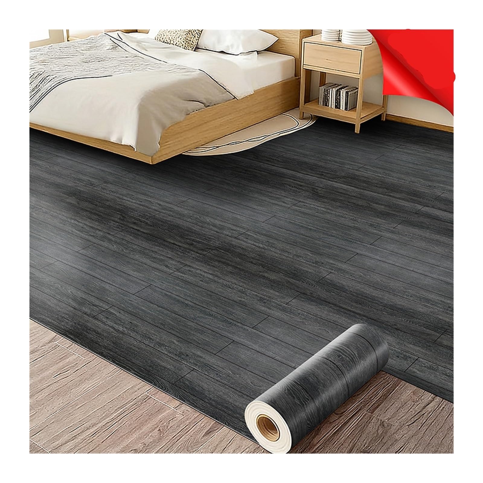 Suelo Vinilo Autoadhesivo Papel pintado de suelo de grano de madera extraíble autoadhesivo