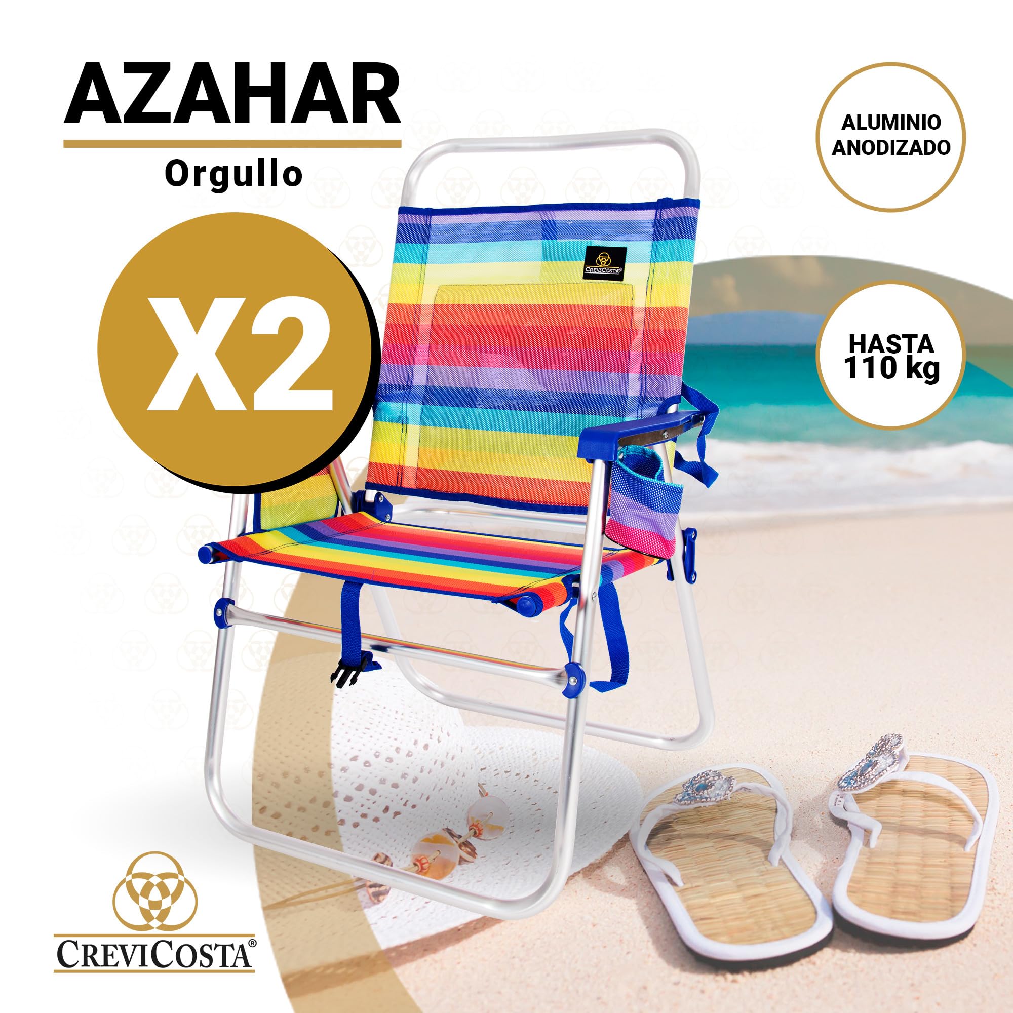 CREVICOSTA QUALITY MARK MARCAS DE CALIDAD - AZAHAR 28082 - Lote de 2 Sillas AZAHAR 28082 (Orgullo)