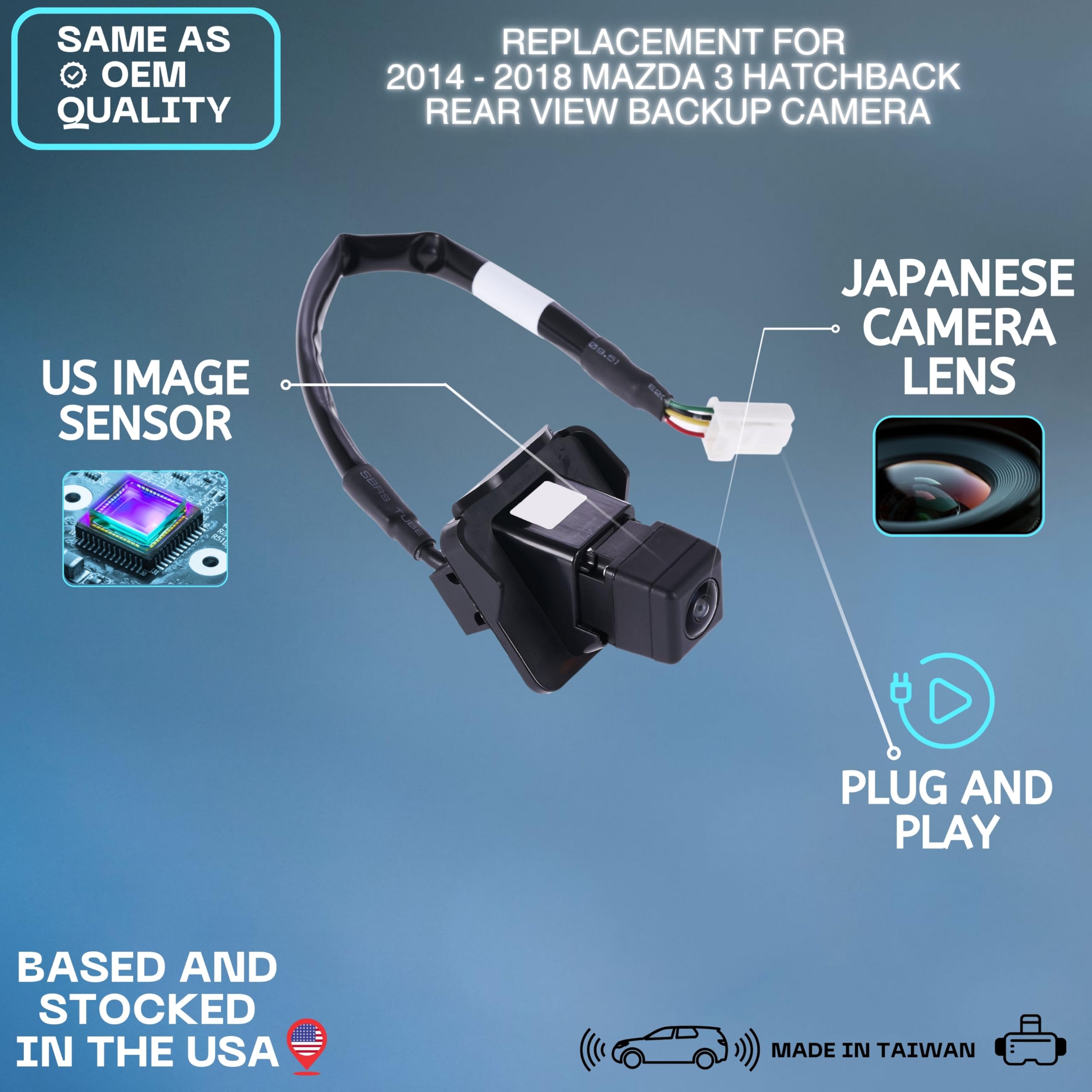 Amazon.com: Backup Camera Replaces for 2014-2018 Mazda 3 Hatchback