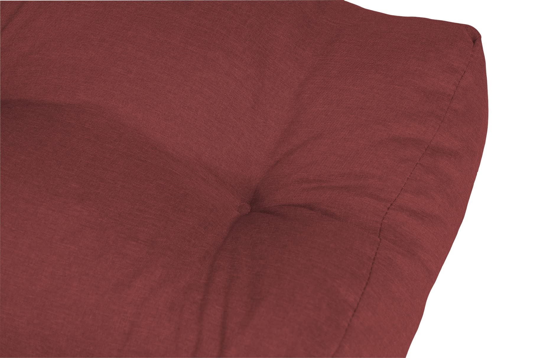 chilly pilley Coussin Palette EU Rembourrage Flocons Mousse Canapé De Palette Dossier Matelassé Coussin De Siège Amovible Ensemble De Coussins Latéraux (Coussin De Dos 120x50x15, Rouge Foncé)